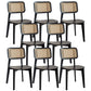Traditional Wood Dining Chairs Open Back Dining Side Chair for Restaurant Use Black 8 Piece Set Clearhalo 'Dining Chairs' 'Dining Tables & Seating' 'dining_chair' 'furn' 'furn_dining_chair' 'Furniture' 'furniture_dining_chair' 'Kitchen & Dining Furniture' 4942001