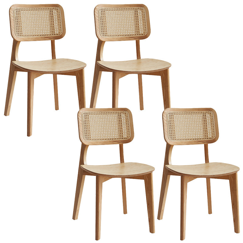 Traditional Wood Dining Chairs Open Back Dining Side Chair for Restaurant Use Natural 4 Piece Set Clearhalo 'Dining Chairs' 'Dining Tables & Seating' 'dining_chair' 'furn' 'furn_dining_chair' 'Furniture' 'furniture_dining_chair' 'Kitchen & Dining Furniture' 4942004