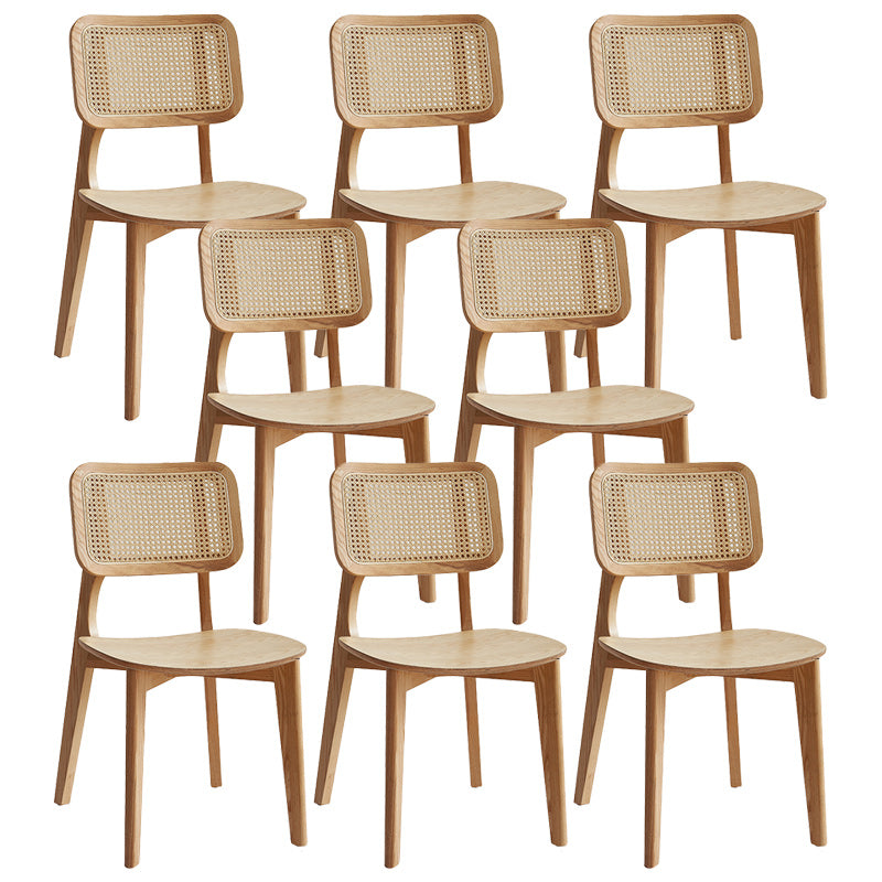 Traditional Wood Dining Chairs Open Back Dining Side Chair for Restaurant Use Natural 8 Piece Set Clearhalo 'Dining Chairs' 'Dining Tables & Seating' 'dining_chair' 'furn' 'furn_dining_chair' 'Furniture' 'furniture_dining_chair' 'Kitchen & Dining Furniture' 4942009