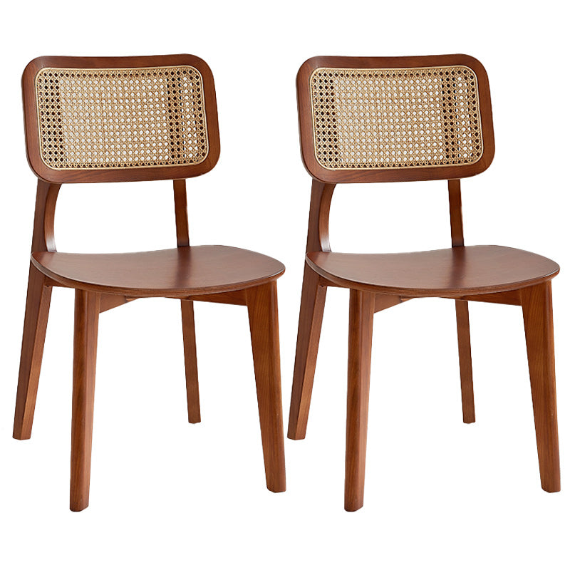 Traditional Wood Dining Chairs Open Back Dining Side Chair for Restaurant Use Walnut 2 Piece Set Clearhalo 'Dining Chairs' 'Dining Tables & Seating' 'dining_chair' 'furn' 'furn_dining_chair' 'Furniture' 'furniture_dining_chair' 'Kitchen & Dining Furniture' 4942010