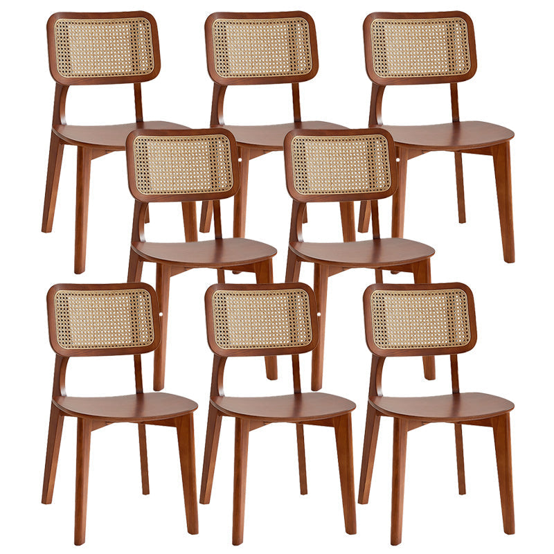 Traditional Wood Dining Chairs Open Back Dining Side Chair for Restaurant Use Walnut 8 Piece Set Clearhalo 'Dining Chairs' 'Dining Tables & Seating' 'dining_chair' 'furn' 'furn_dining_chair' 'Furniture' 'furniture_dining_chair' 'Kitchen & Dining Furniture' 4942015