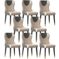Nordic Style Armless Solid Back Chairs Faux Leather Dining Chairs Grey 8 Piece Set Clearhalo 'Dining Chairs' 'Dining Tables & Seating' 'dining_chair' 'furn' 'furn_dining_chair' 'Furniture' 'furniture_dining_chair' 'Kitchen & Dining Furniture' 4942024
