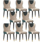 Nordic Style Armless Solid Back Chairs Faux Leather Dining Chairs Peacock Blue 8 Piece Set Clearhalo 'Dining Chairs' 'Dining Tables & Seating' 'dining_chair' 'furn' 'furn_dining_chair' 'Furniture' 'furniture_dining_chair' 'Kitchen & Dining Furniture' 4942031
