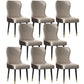 Nordic Style Armless Solid Back Chairs Faux Leather Dining Chairs Gray Coffee 8 Piece Set Clearhalo 'Dining Chairs' 'Dining Tables & Seating' 'dining_chair' 'furn' 'furn_dining_chair' 'Furniture' 'furniture_dining_chair' 'Kitchen & Dining Furniture' 4942042