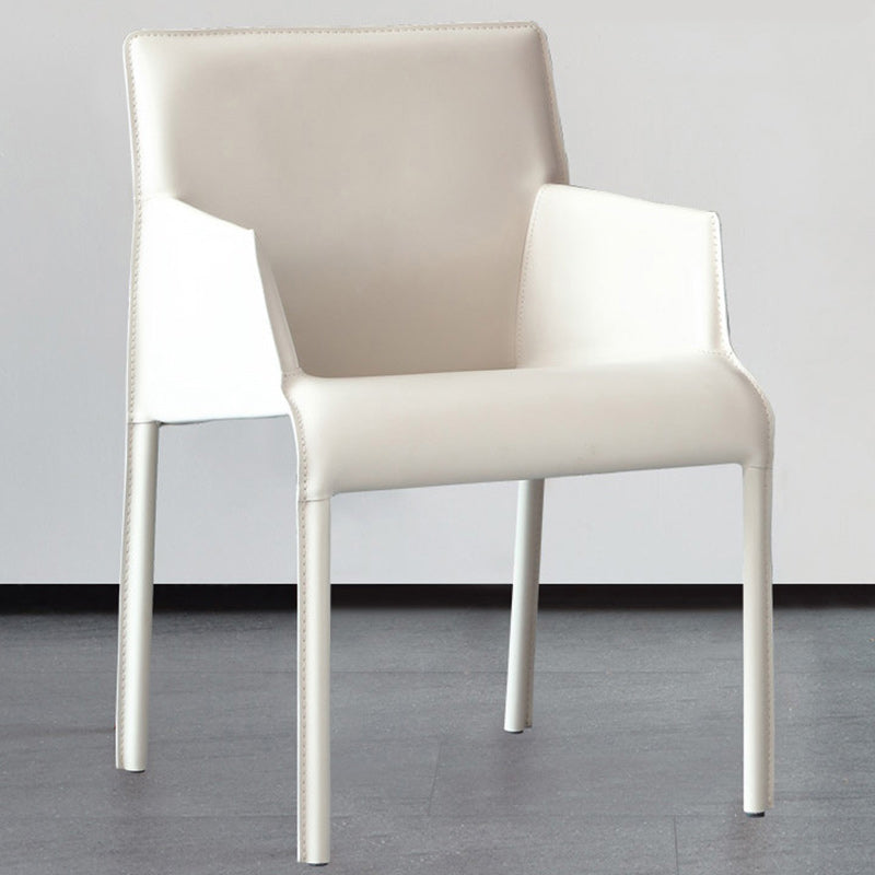 Contemporary Leather Dining Chair Metal Dining Arm Chair for Restaurant Use Clearhalo 'Dining Chairs' 'Dining Tables & Seating' 'dining_chair' 'furn' 'furn_dining_chair' 'Furniture' 'furniture_dining_chair' 'Kitchen & Dining Furniture' 4942050