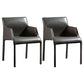 Contemporary Leather Dining Chair Metal Dining Arm Chair for Restaurant Use Grey 2 Piece Set Clearhalo 'Dining Chairs' 'Dining Tables & Seating' 'dining_chair' 'furn' 'furn_dining_chair' 'Furniture' 'furniture_dining_chair' 'Kitchen & Dining Furniture' 4942052