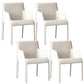 Contemporary Leather Dining Chair Metal Dining Arm Chair for Restaurant Use White 4 Piece Set Clearhalo 'Dining Chairs' 'Dining Tables & Seating' 'dining_chair' 'furn' 'furn_dining_chair' 'Furniture' 'furniture_dining_chair' 'Kitchen & Dining Furniture' 4942062