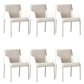 Contemporary Leather Dining Chair Metal Dining Arm Chair for Restaurant Use White 6 Piece Set Clearhalo 'Dining Chairs' 'Dining Tables & Seating' 'dining_chair' 'furn' 'furn_dining_chair' 'Furniture' 'furniture_dining_chair' 'Kitchen & Dining Furniture' 4942064