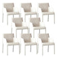 Contemporary Leather Dining Chair Metal Dining Arm Chair for Restaurant Use White 8 Piece Set Clearhalo 'Dining Chairs' 'Dining Tables & Seating' 'dining_chair' 'furn' 'furn_dining_chair' 'Furniture' 'furniture_dining_chair' 'Kitchen & Dining Furniture' 4942066