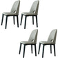 Contemporary Leather Dining Chairs Armless Open Back Chairs with Wood Legs Grey 4 Piece Set Clearhalo 'Dining Chairs' 'Dining Tables & Seating' 'dining_chair' 'furn' 'furn_dining_chair' 'Furniture' 'furniture_dining_chair' 'Kitchen & Dining Furniture' 4942082