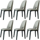 Contemporary Leather Dining Chairs Armless Open Back Chairs with Wood Legs Grey 6 Piece Set Clearhalo 'Dining Chairs' 'Dining Tables & Seating' 'dining_chair' 'furn' 'furn_dining_chair' 'Furniture' 'furniture_dining_chair' 'Kitchen & Dining Furniture' 4942084