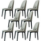 Contemporary Leather Dining Chairs Armless Open Back Chairs with Wood Legs Grey 8 Piece Set Clearhalo 'Dining Chairs' 'Dining Tables & Seating' 'dining_chair' 'furn' 'furn_dining_chair' 'Furniture' 'furniture_dining_chair' 'Kitchen & Dining Furniture' 4942086