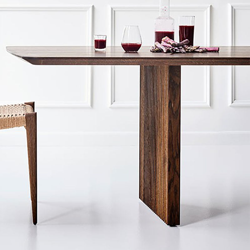 Solid Wood Modern Dining Table Rectangle Kitchen Furniture with Double Pedestal Base Clearhalo 'Dining Tables & Seating' 'Dining Tables' 'dining_table' 'furn' 'furn_dining_table' 'Furniture' 'furniture_dining_table' 'Kitchen & Dining Furniture' 'kitchen' 'kitchen_dining_table' 4942130