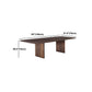 Solid Wood Modern Dining Table Rectangle Kitchen Furniture with Double Pedestal Base Clearhalo 'Dining Tables & Seating' 'Dining Tables' 'dining_table' 'furn' 'furn_dining_table' 'Furniture' 'furniture_dining_table' 'Kitchen & Dining Furniture' 'kitchen' 'kitchen_dining_table' 4942132