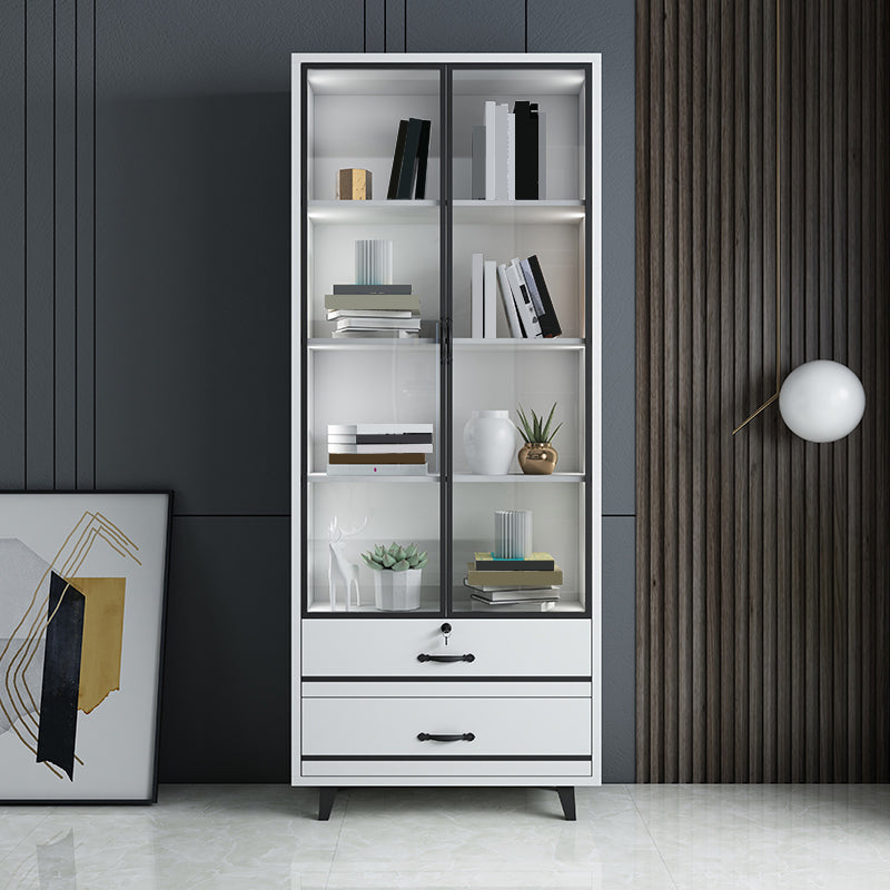 82.68"H Bookcase Contemporary Style Bookshelf With Doors for Office Home Clearhalo 'Bookcases' 'furn' 'furn_bookcases' 'Furniture' 'furniture_bookcases' 'Office Furniture' 4945594