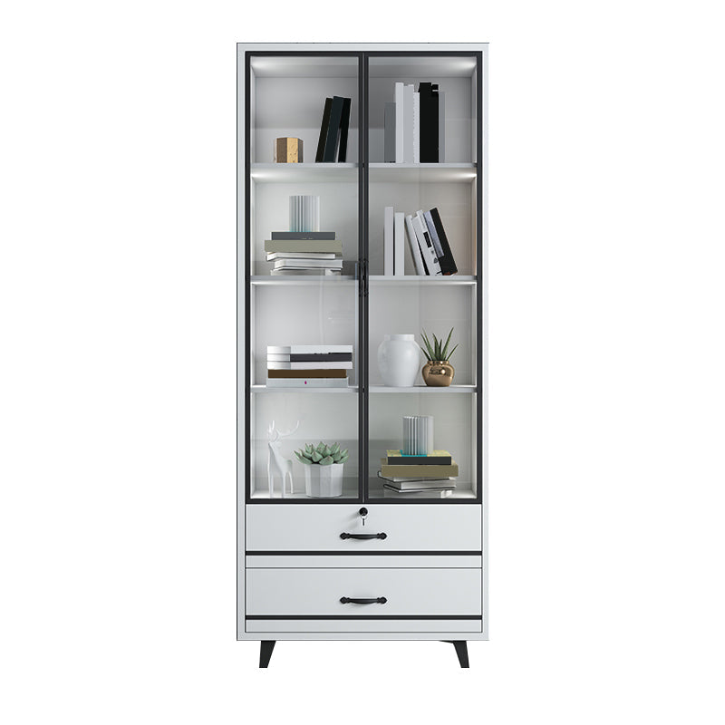 82.68"H Bookcase Contemporary Style Bookshelf With Doors for Office Home Clearhalo 'Bookcases' 'furn' 'furn_bookcases' 'Furniture' 'furniture_bookcases' 'Office Furniture' 4945599