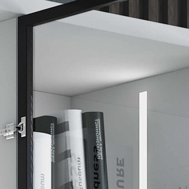 82.68"H Bookcase Contemporary Style Bookshelf With Doors for Office Home Clearhalo 'Bookcases' 'furn' 'furn_bookcases' 'Furniture' 'furniture_bookcases' 'Office Furniture' 4945602