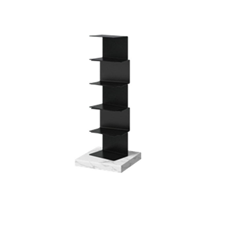 Modern Style Vertical Bookshelf Closed Back Metal Bookcase for Home 13.8"L x 13.8"W x 35"H Clearhalo 'Bookcases' 'furn' 'furn_bookcases' 'Furniture' 'furniture_bookcases' 'Office Furniture' 4945609
