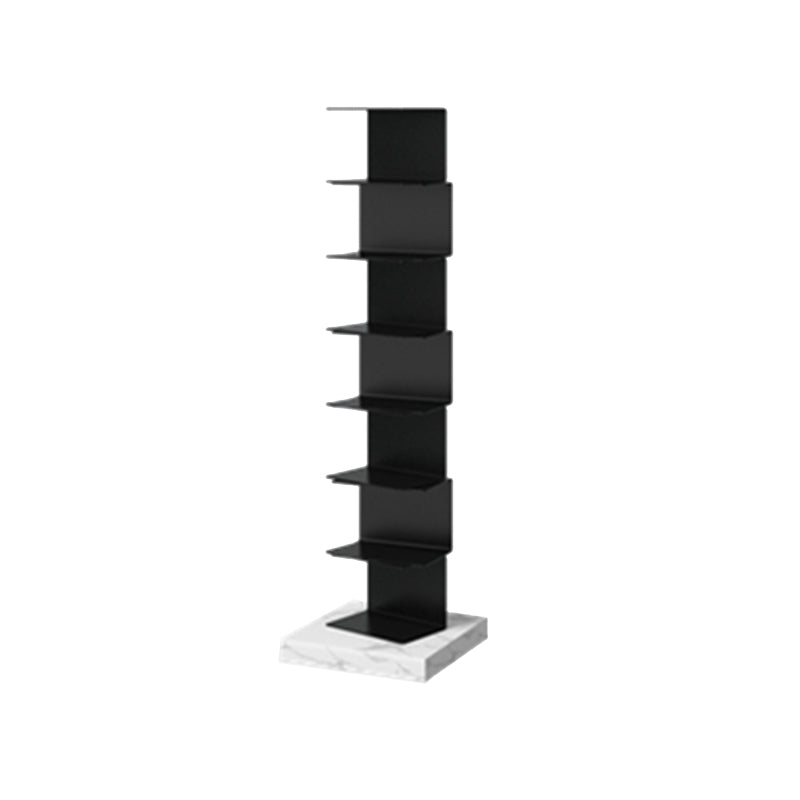 Modern Style Vertical Bookshelf Closed Back Metal Bookcase for Home 13.8"L x 13.8"W x 48.4"H Clearhalo 'Bookcases' 'furn' 'furn_bookcases' 'Furniture' 'furniture_bookcases' 'Office Furniture' 4945612