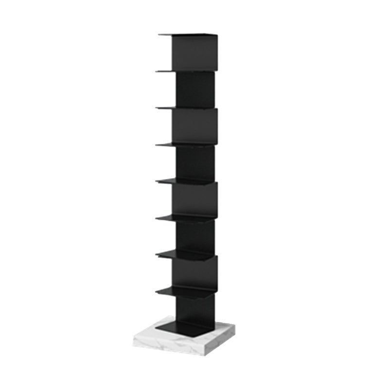 Modern Style Vertical Bookshelf Closed Back Metal Bookcase for Home 13.8"L x 13.8"W x 55.5"H Clearhalo 'Bookcases' 'furn' 'furn_bookcases' 'Furniture' 'furniture_bookcases' 'Office Furniture' 4945614