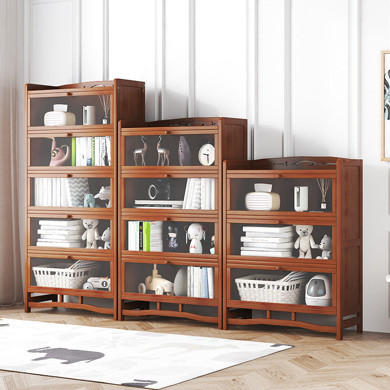 Standard Shelf Bookcase with Doors Modern Bookshelf for Home Office Clearhalo 'Bookcases' 'Furniture' 'furniture_bookcases' 'Office Furniture' 4945684