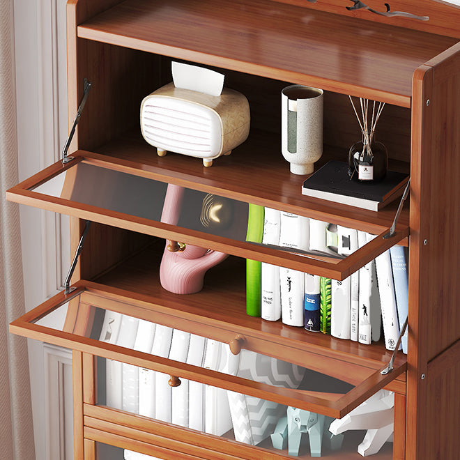 Standard Shelf Bookcase with Doors Modern Bookshelf for Home Office Clearhalo 'Bookcases' 'Furniture' 'furniture_bookcases' 'Office Furniture' 4945694