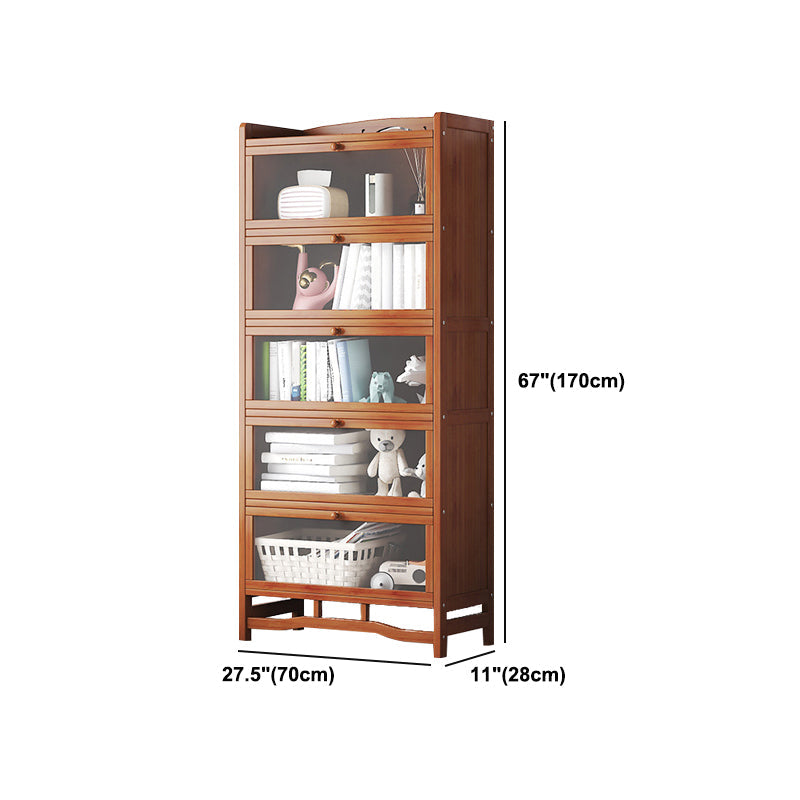 Standard Shelf Bookcase with Doors Modern Bookshelf for Home Office Clearhalo 'Bookcases' 'Furniture' 'furniture_bookcases' 'Office Furniture' 4945707