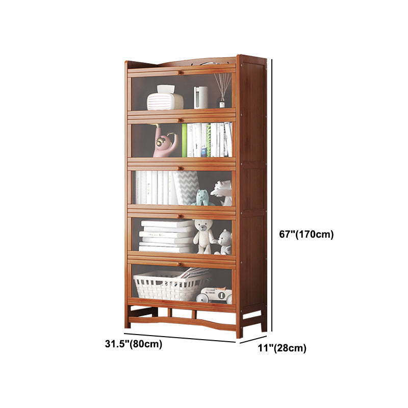 Standard Shelf Bookcase with Doors Modern Bookshelf for Home Office Clearhalo 'Bookcases' 'Furniture' 'furniture_bookcases' 'Office Furniture' 4945708