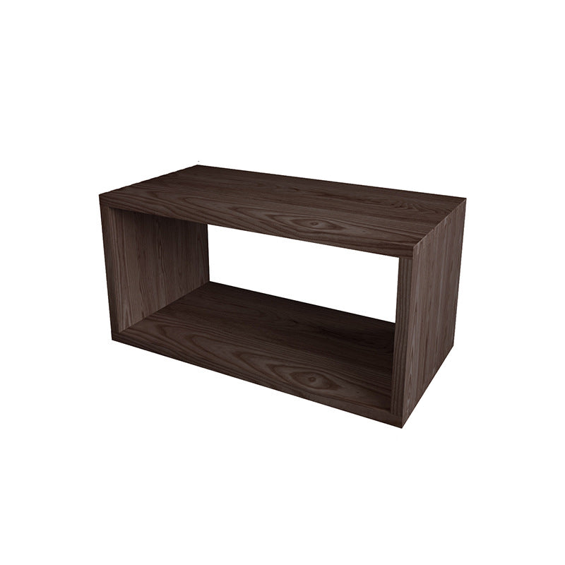 Contemporary Solid Wood Bookcase Open Back Bookshelf for Home Brown-Black 24"L x 12"W x 12"H Clearhalo 'Bookcases' 'Furniture' 'furniture_bookcases' 'Office Furniture' 4945715