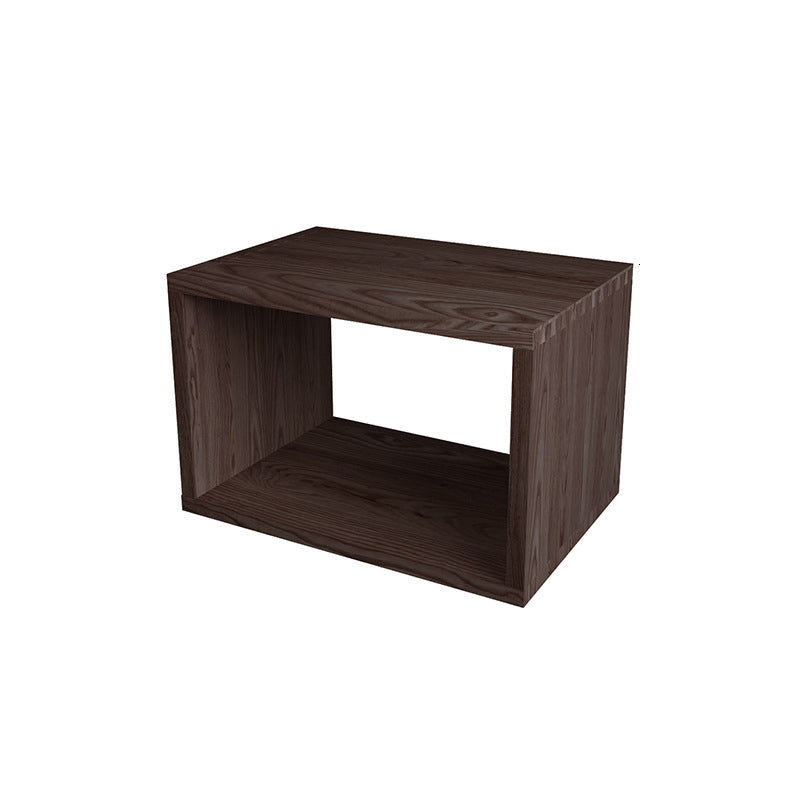 Contemporary Solid Wood Bookcase Open Back Bookshelf for Home Brown-Black 17.7"L x 11.8"W x 11.8"H Clearhalo 'Bookcases' 'Furniture' 'furniture_bookcases' 'Office Furniture' 4945718