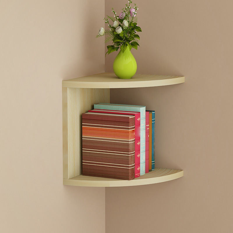 Contemporary Wall Mounted Bookcase Engineered Wood Bookshelf Natural 10.2"L x 10.2"W x 9.4"H Clearhalo 'Bookcases' 'Furniture' 'furniture_bookcases' 'Office Furniture' 4945736