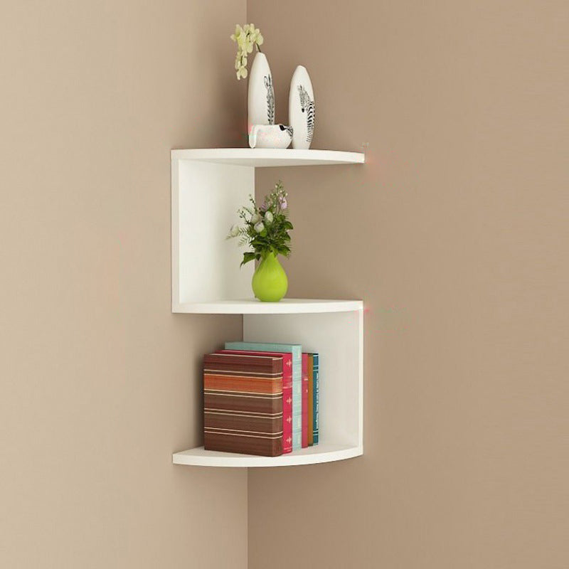 Contemporary Wall Mounted Bookcase Engineered Wood Bookshelf White 10.2"L x 10.2"W x 20.7"H Clearhalo 'Bookcases' 'Furniture' 'furniture_bookcases' 'Office Furniture' 4945738
