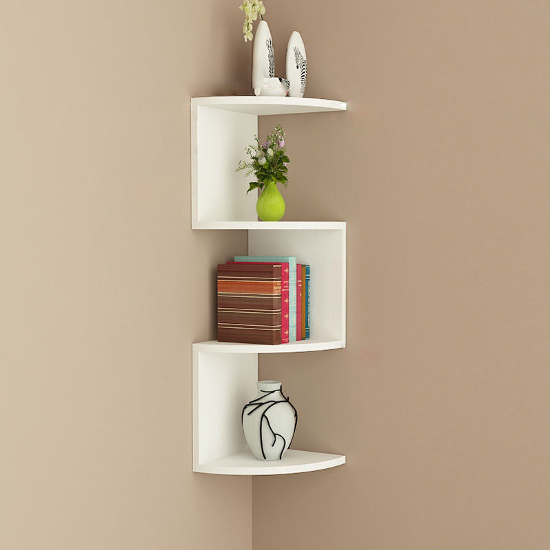 Contemporary Wall Mounted Bookcase Engineered Wood Bookshelf White 10.2"L x 10.2"W x 30.7"H Clearhalo 'Bookcases' 'Furniture' 'furniture_bookcases' 'Office Furniture' 4945743