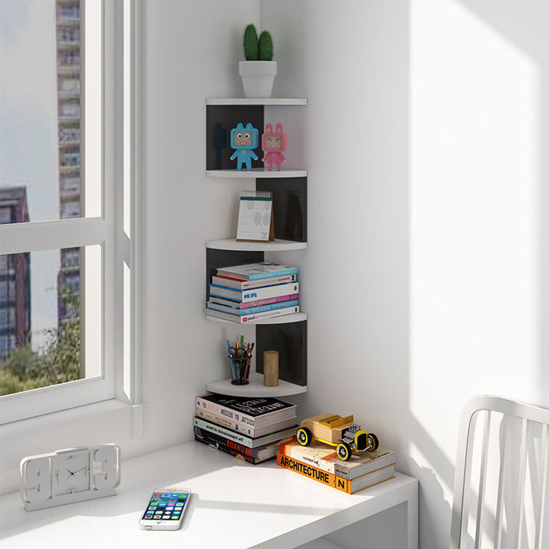 Contemporary Wall Mounted Bookcase Engineered Wood Bookshelf Clearhalo 'Bookcases' 'Furniture' 'furniture_bookcases' 'Office Furniture' 4945754