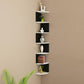 Contemporary Wall Mounted Bookcase Engineered Wood Bookshelf Black White 10.2"L x 10.2"W x 60.8"H Clearhalo 'Bookcases' 'Furniture' 'furniture_bookcases' 'Office Furniture' 4945757