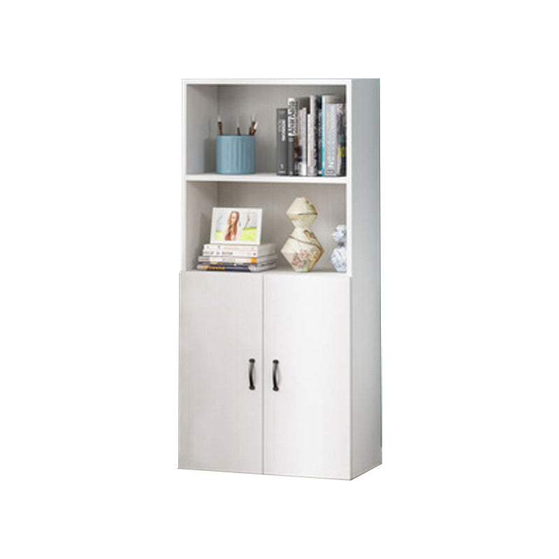 Pure White Shelf Bookcase Modern & Contemporary Bookshelf with Doors for Office Clearhalo 'Bookcases' 'Furniture' 'furniture_bookcases' 'Office Furniture' 4945768