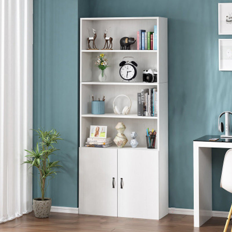 Pure White Shelf Bookcase Modern & Contemporary Bookshelf with Doors for Office Clearhalo 'Bookcases' 'Furniture' 'furniture_bookcases' 'Office Furniture' 4945770
