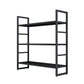 3/4/5-Shelf Iron Etagere Bookshelf Black and White Vertical Bookcase for Living Room 39.4"L x 11.8"W x 41.7"H Black Clearhalo 'Bookcases' 'furn' 'furn_bookcases' 'Furniture' 'furniture_bookcases' 'Office Furniture' 4945807
