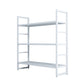 3/4/5-Shelf Iron Etagere Bookshelf Black and White Vertical Bookcase for Living Room 39.4"L x 11.8"W x 41.7"H White Clearhalo 'Bookcases' 'furn' 'furn_bookcases' 'Furniture' 'furniture_bookcases' 'Office Furniture' 4945811
