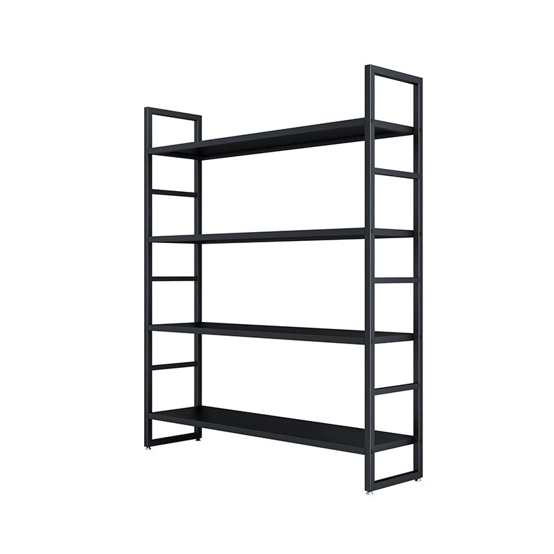 3/4/5-Shelf Iron Etagere Bookshelf Black and White Vertical Bookcase for Living Room Clearhalo 'Bookcases' 'furn' 'furn_bookcases' 'Furniture' 'furniture_bookcases' 'Office Furniture' 4945814
