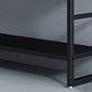 3/4/5-Shelf Iron Etagere Bookshelf Black and White Vertical Bookcase for Living Room Clearhalo 'Bookcases' 'furn' 'furn_bookcases' 'Furniture' 'furniture_bookcases' 'Office Furniture' 4945816