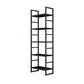 3/4/5-Shelf Iron Etagere Bookshelf Black and White Vertical Bookcase for Living Room 23.6"L x 11.8"W x 70.9"H Black Clearhalo 'Bookcases' 'furn' 'furn_bookcases' 'Furniture' 'furniture_bookcases' 'Office Furniture' 4945817