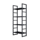 3/4/5-Shelf Iron Etagere Bookshelf Black and White Vertical Bookcase for Living Room 23.6"L x 11.8"W x 56.3"H Black Clearhalo 'Bookcases' 'furn' 'furn_bookcases' 'Furniture' 'furniture_bookcases' 'Office Furniture' 4945818