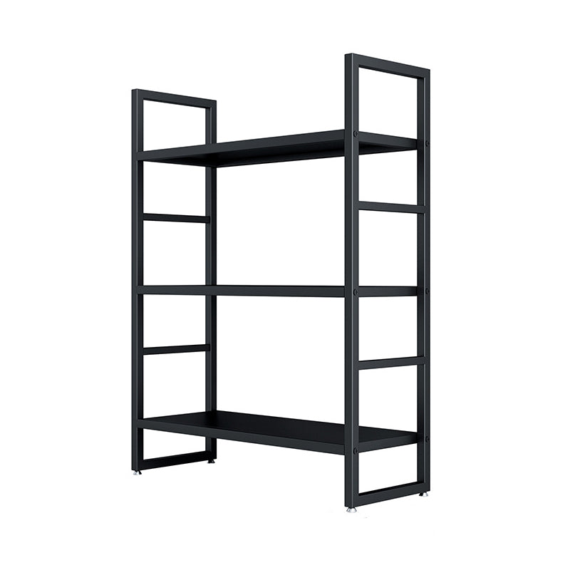 3/4/5-Shelf Iron Etagere Bookshelf Black and White Vertical Bookcase for Living Room 31.5"L x 11.8"W x 41.7"H Black Clearhalo 'Bookcases' 'furn' 'furn_bookcases' 'Furniture' 'furniture_bookcases' 'Office Furniture' 4945820
