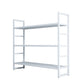 3/4/5-Shelf Iron Etagere Bookshelf Black and White Vertical Bookcase for Living Room 47.2"L x 11.8"W x 41.7"H White Clearhalo 'Bookcases' 'furn' 'furn_bookcases' 'Furniture' 'furniture_bookcases' 'Office Furniture' 4945822