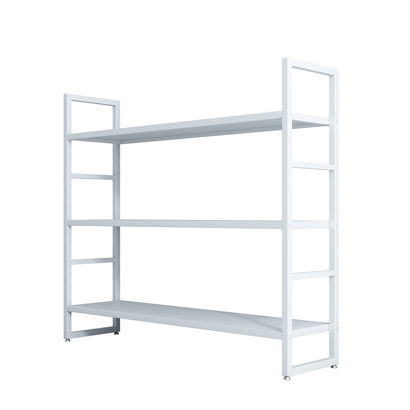 3/4/5-Shelf Iron Etagere Bookshelf Black and White Vertical Bookcase for Living Room 47.2"L x 11.8"W x 41.7"H White Clearhalo 'Bookcases' 'furn' 'furn_bookcases' 'Furniture' 'furniture_bookcases' 'Office Furniture' 4945822