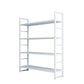 3/4/5-Shelf Iron Etagere Bookshelf Black and White Vertical Bookcase for Living Room 47.2"L x 11.8"W x 56.3"H White Clearhalo 'Bookcases' 'furn' 'furn_bookcases' 'Furniture' 'furniture_bookcases' 'Office Furniture' 4945825