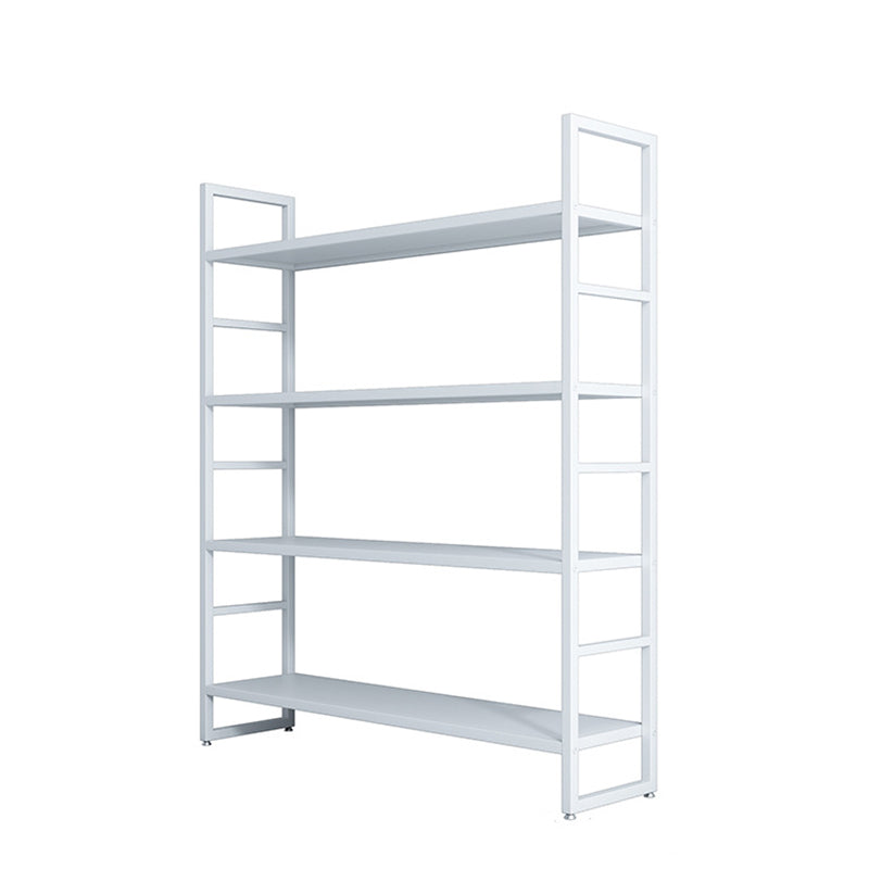 3/4/5-Shelf Iron Etagere Bookshelf Black and White Vertical Bookcase for Living Room 47.2"L x 11.8"W x 56.3"H White Clearhalo 'Bookcases' 'furn' 'furn_bookcases' 'Furniture' 'furniture_bookcases' 'Office Furniture' 4945825