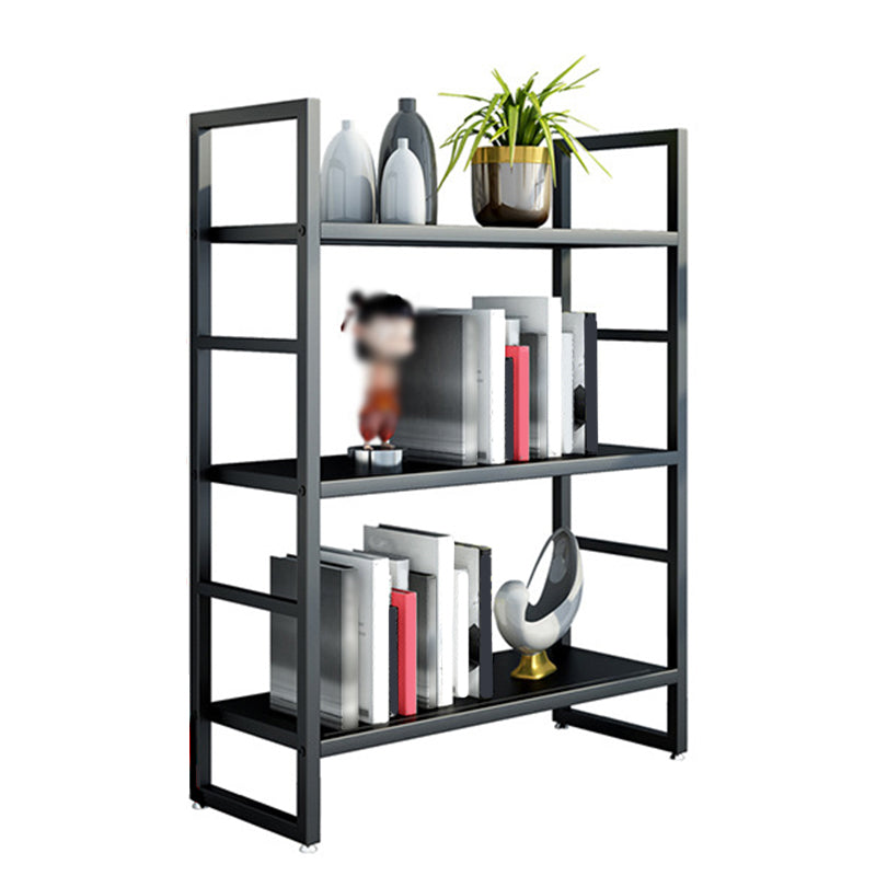 3/4/5-Shelf Iron Etagere Bookshelf Black and White Vertical Bookcase for Living Room Clearhalo 'Bookcases' 'furn' 'furn_bookcases' 'Furniture' 'furniture_bookcases' 'Office Furniture' 4945826