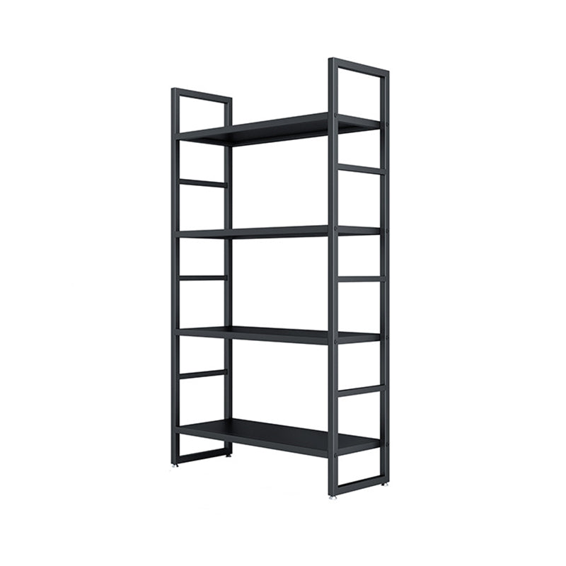 3/4/5-Shelf Iron Etagere Bookshelf Black and White Vertical Bookcase for Living Room 31.5"L x 11.8"W x 56.3"H Black Clearhalo 'Bookcases' 'furn' 'furn_bookcases' 'Furniture' 'furniture_bookcases' 'Office Furniture' 4945827